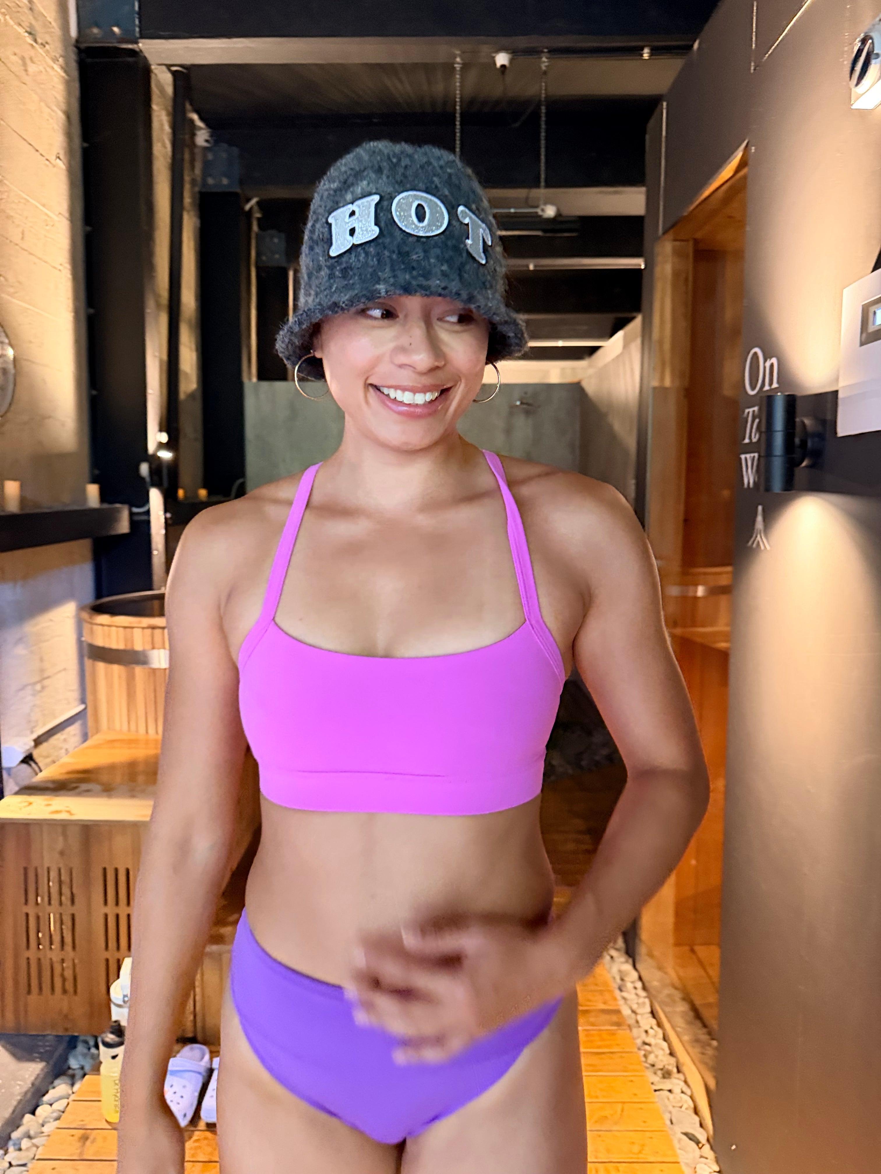 HOT Sauna Hat | Wool Bucket Hat with Embroidered HOT Badge | TempTango